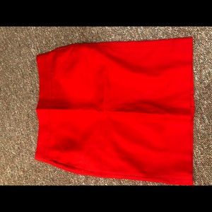 Jcrew Red Pencil Skirt
